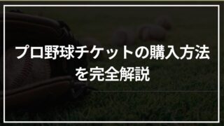 プロ野球チケットの購入方法を完全解説