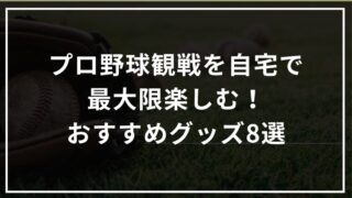 プロ野球観戦を自宅で最大限楽しむ！視聴環境が劇的に変わるおすすめグッズ8選
